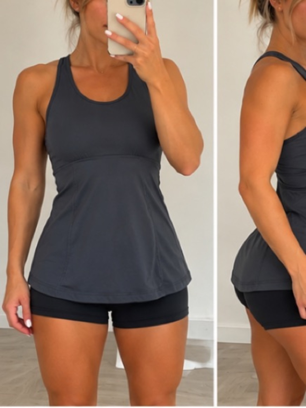 lululemon athletica Charcoal Gray Racerback Tank